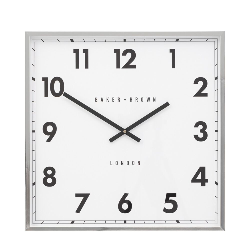 Buxton Wall Clock Chrome 50cm - Image 5
