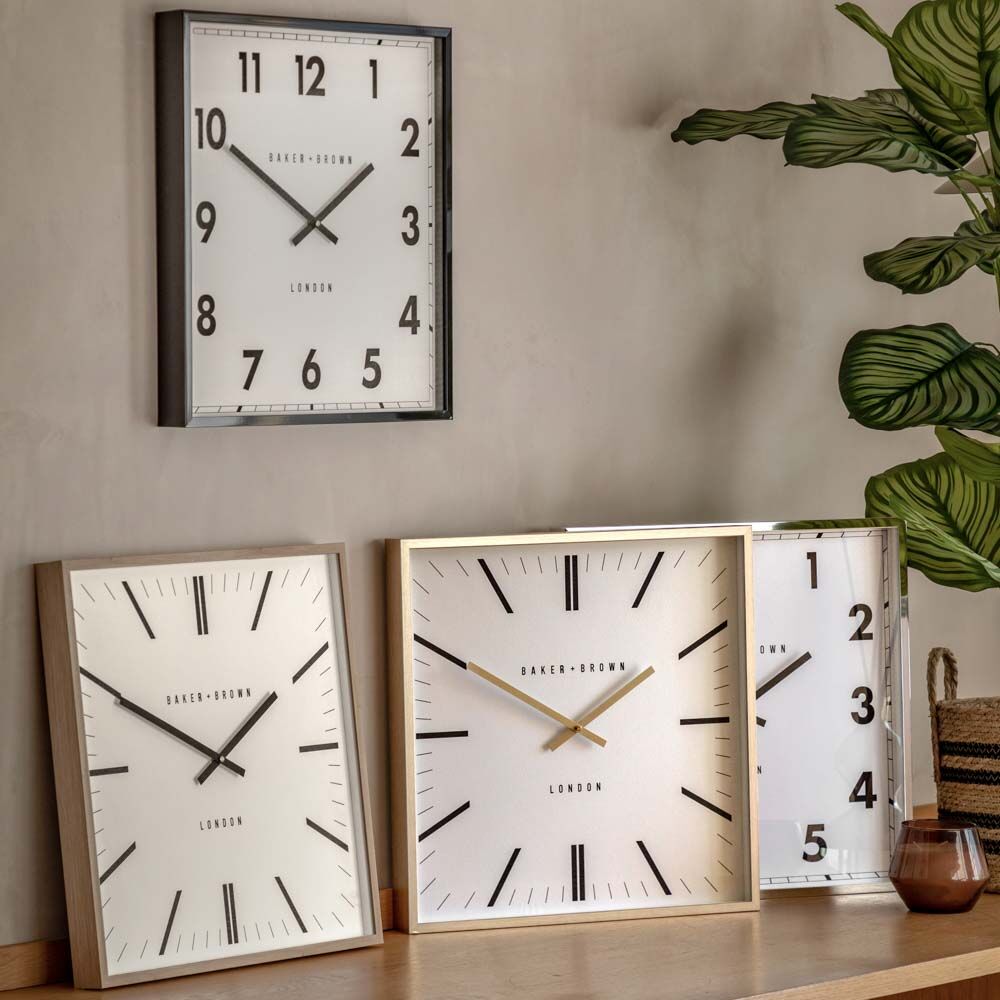 Buxton Wall Clock Chrome 50cm - Image 4