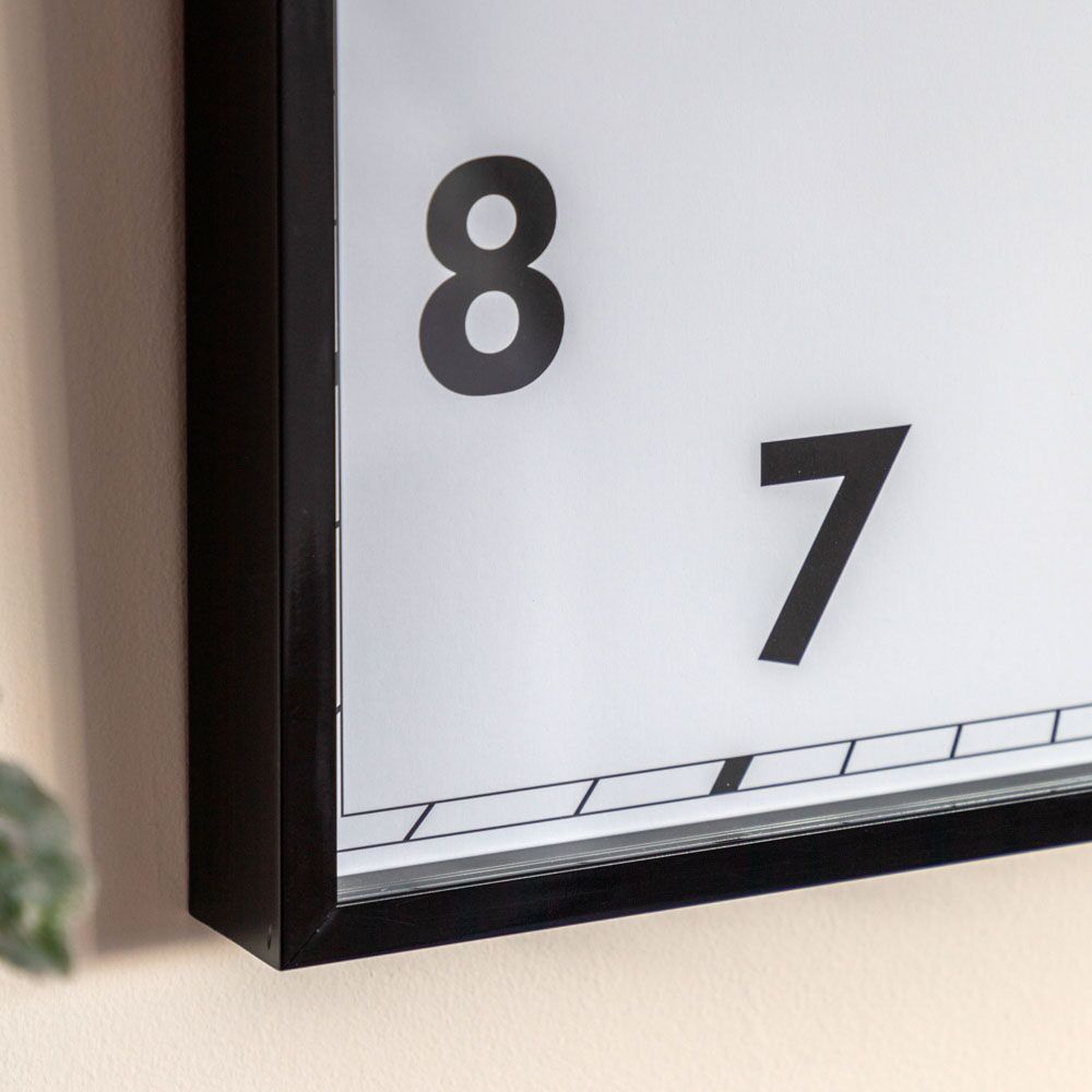 Buxton Wall Clock Black 50cm - Image 2
