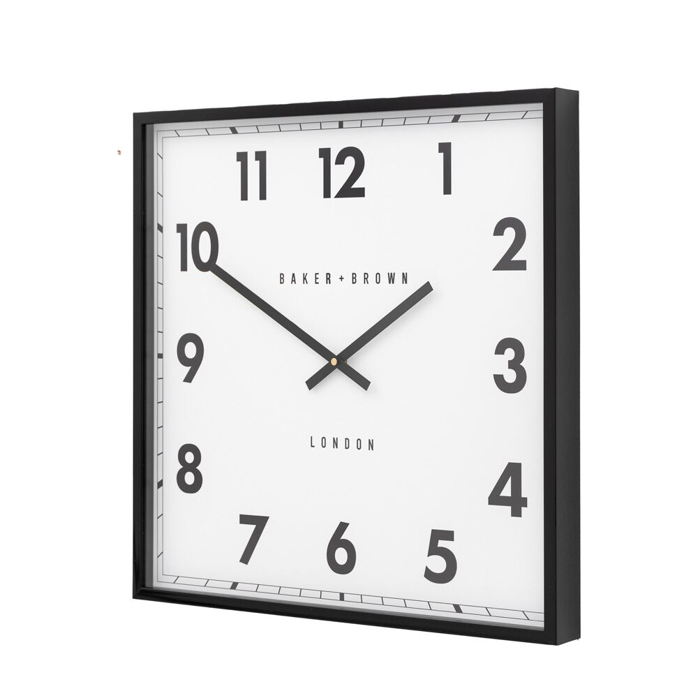 Buxton Wall Clock Black 50cm - Image 6