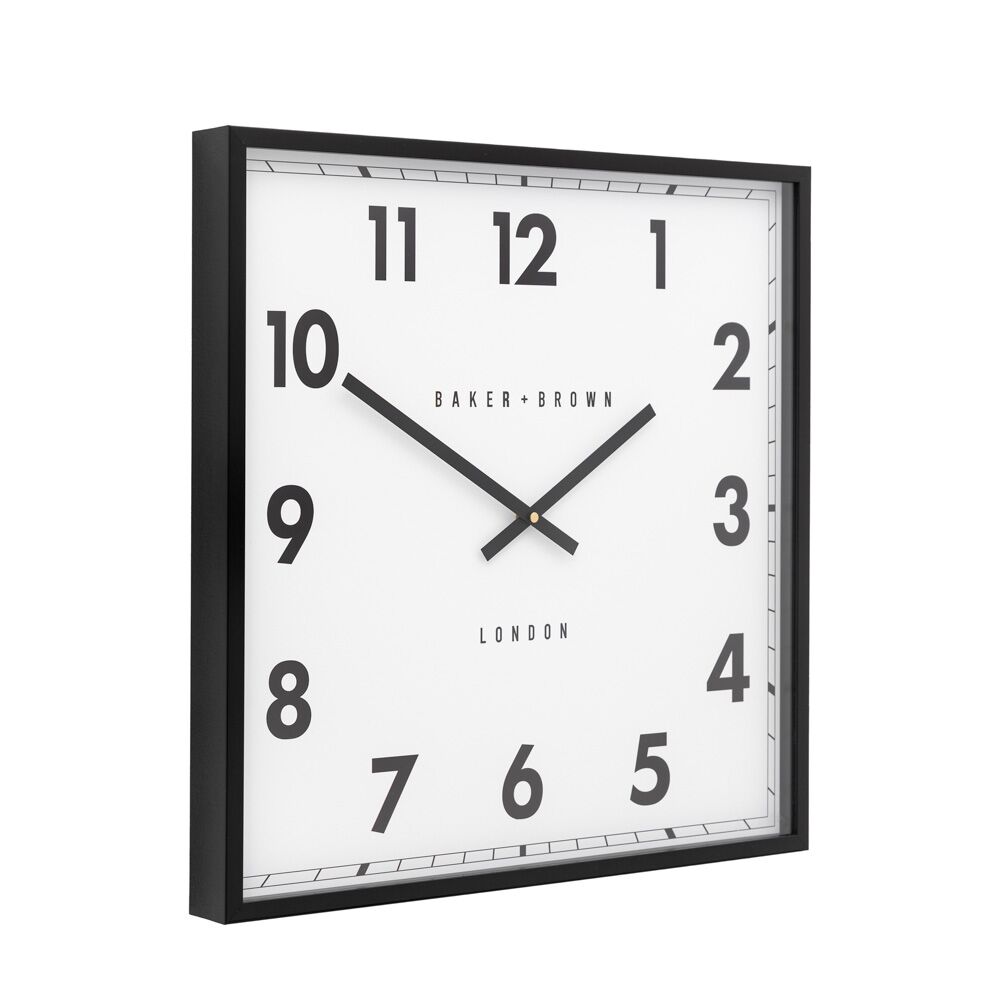 Buxton Wall Clock Black 50cm - Image 7