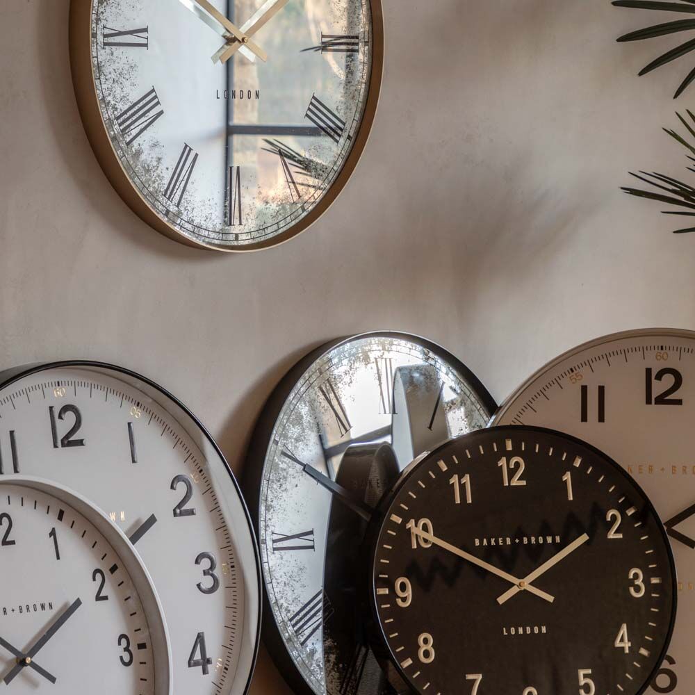 Whitby Wall Clock Black 50cm - Image 6
