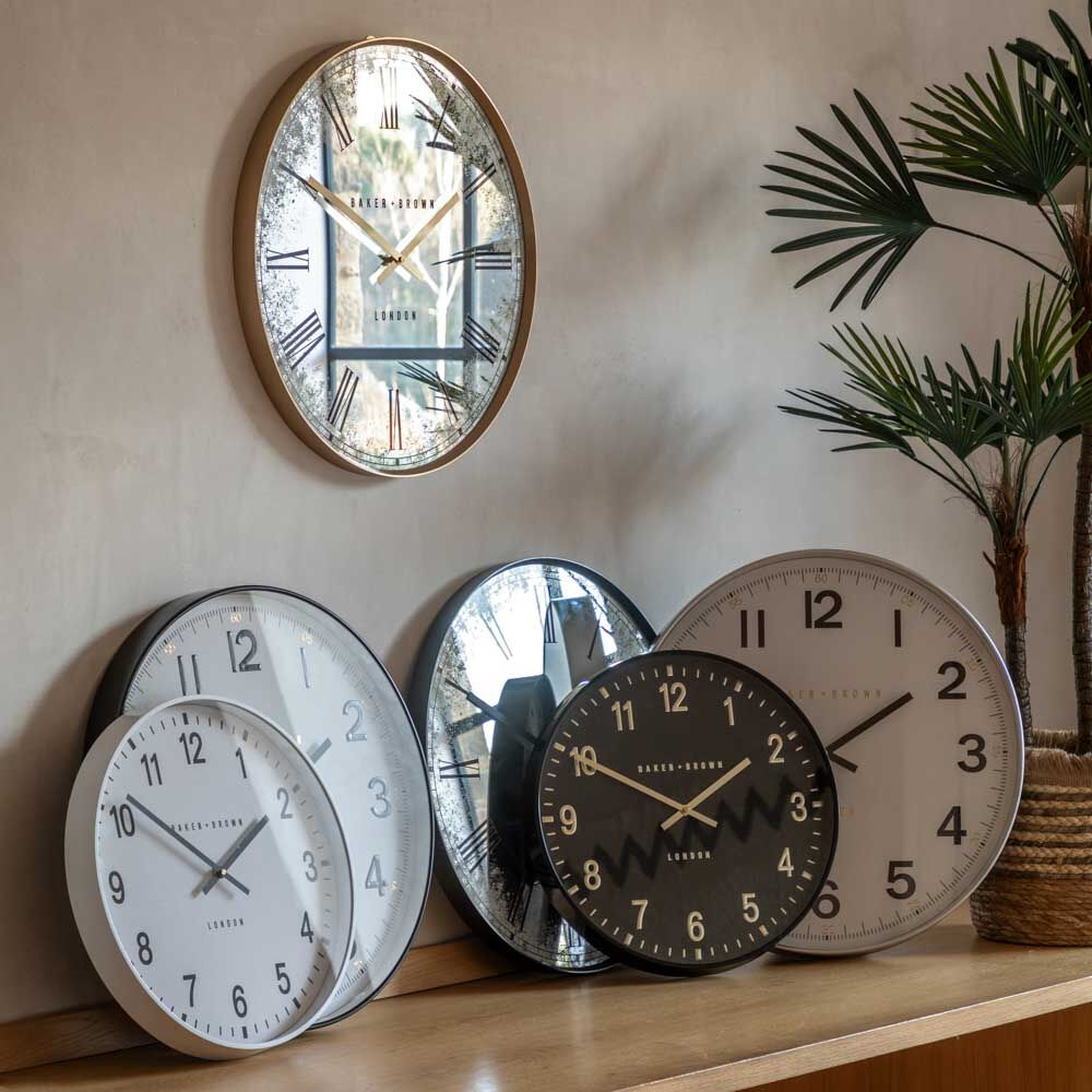 Whitby Wall Clock Black 50cm - Image 7