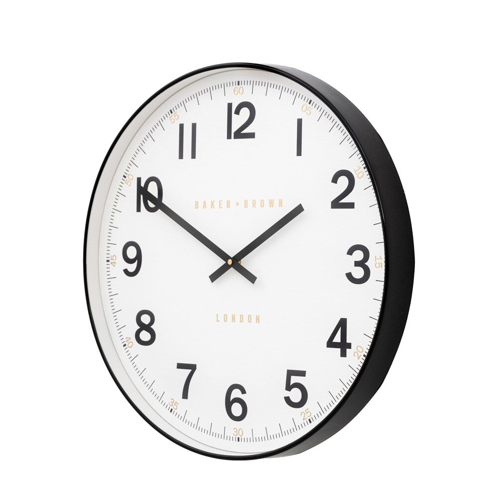 Whitby Wall Clock Black 50cm - Image 2