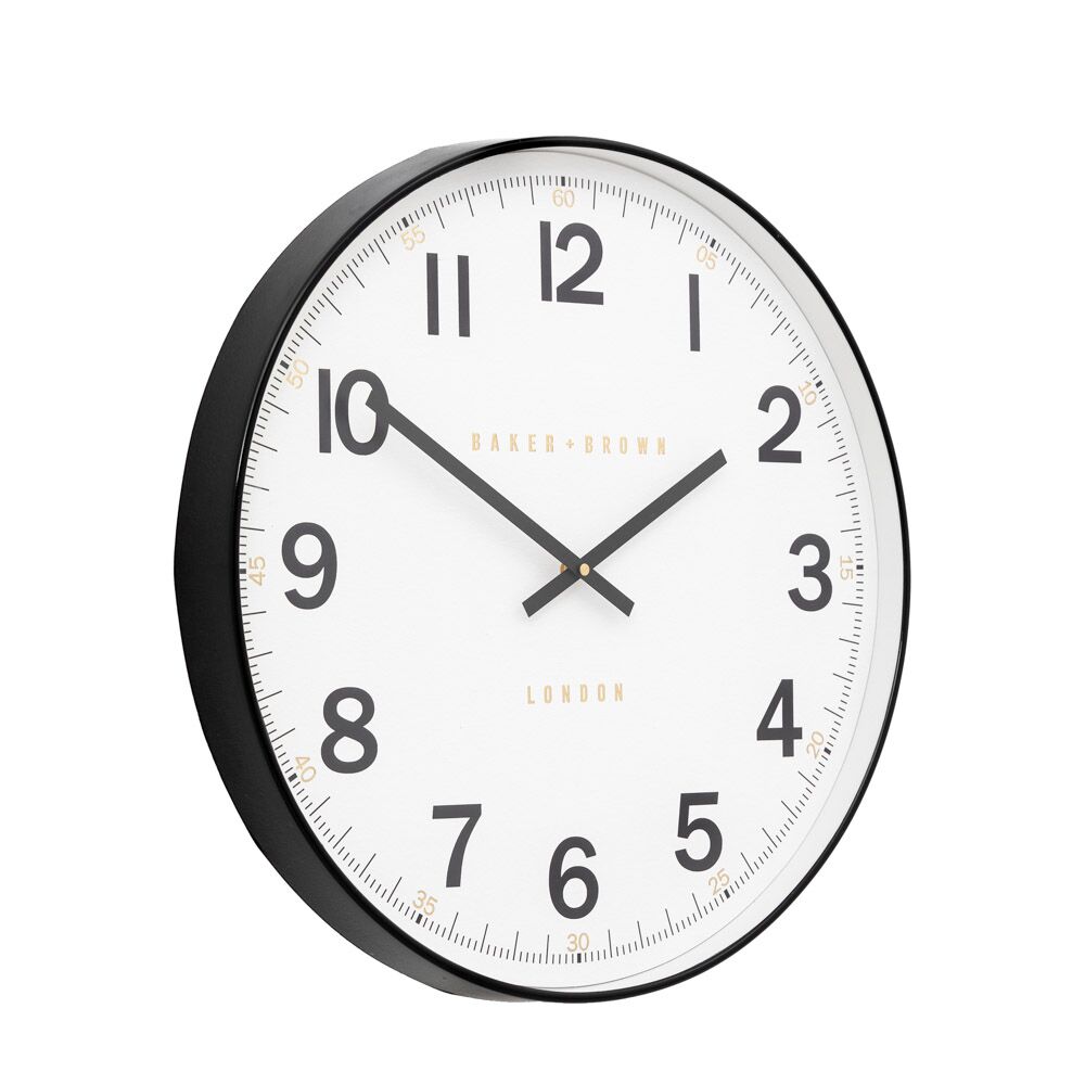 Whitby Wall Clock Black 50cm - Image 3