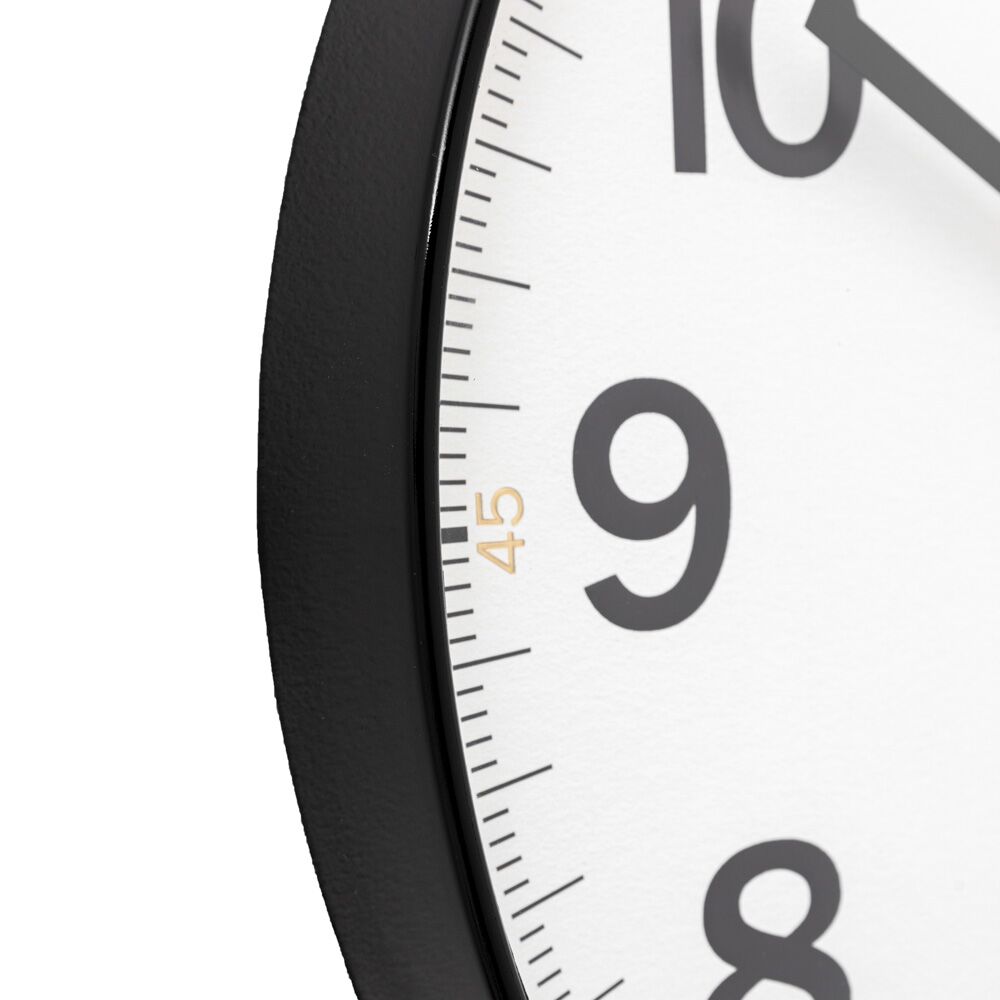 Whitby Wall Clock Black 50cm - Image 4