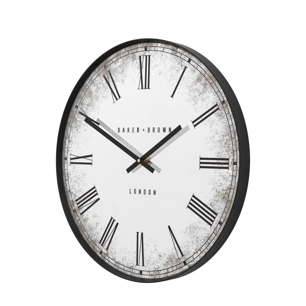 Chester Wall Clock Black 50cm - Image 4
