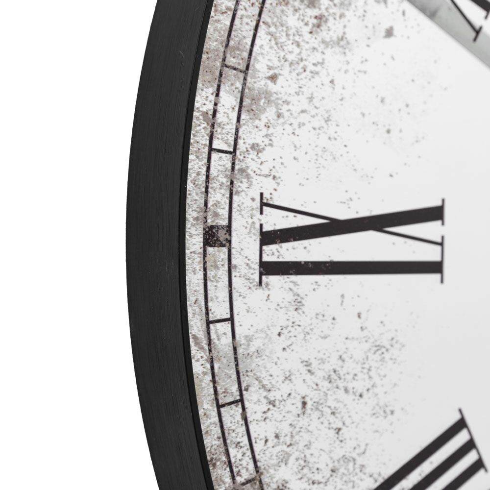 Chester Wall Clock Black 50cm - Image 6