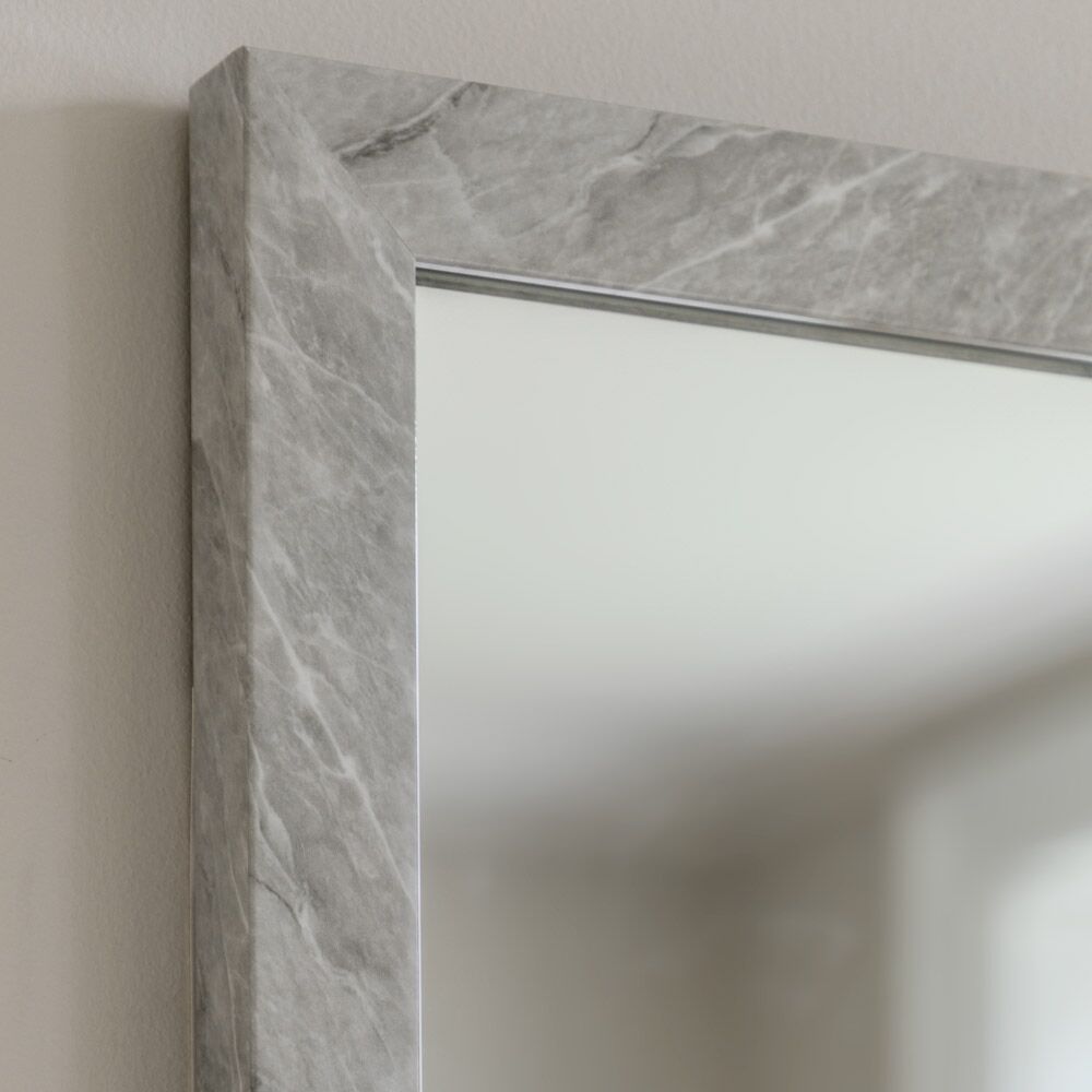 Romano Rectangle Mirror Marbled White - Image 2