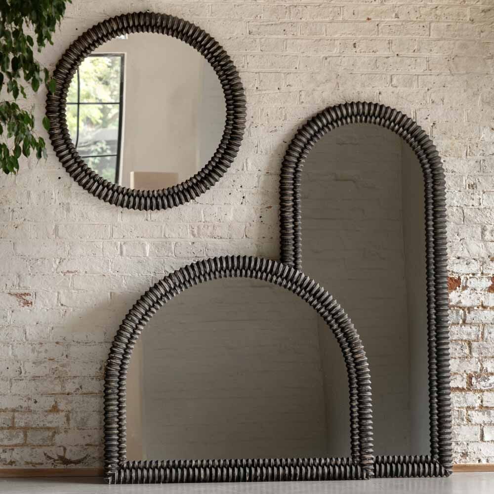 Belgravia Round Mirror Black Wash 900mm - Image 4