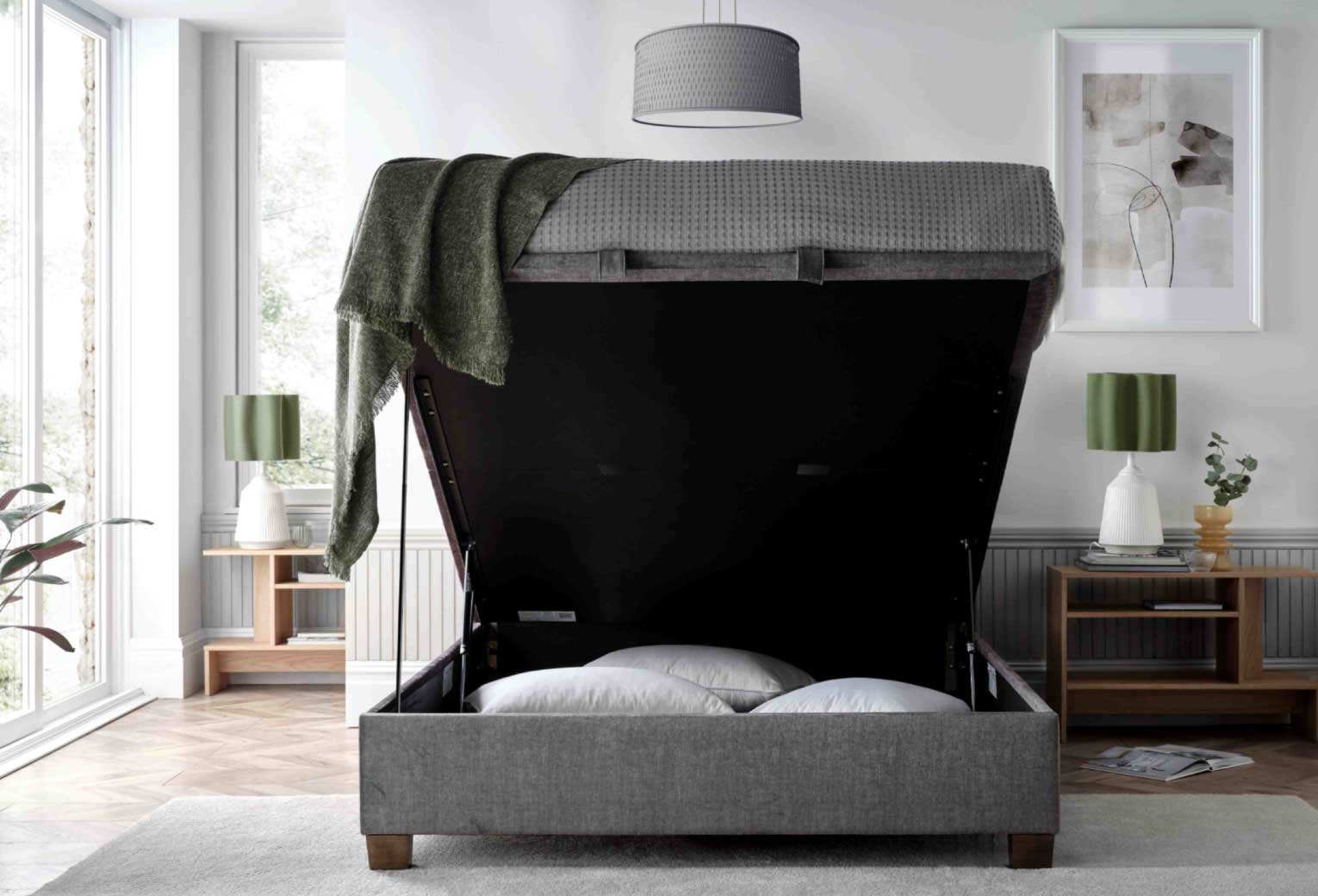 Clifford Ottoman in Vogue Grey - Double 4'6 - Image 3