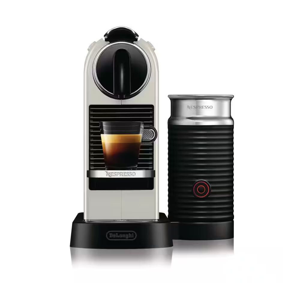 Delonghi EN267.WAE Nespresso CitiZ Capsule Coffee Machine + Aeroccino Milk Frother - White - Image 2