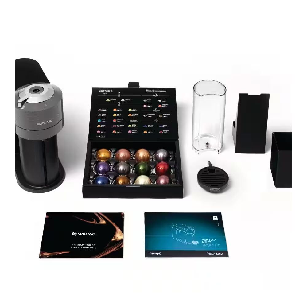 Delonghi ENV120.GYAE Nespresso Vertuo Next Coffee Machine + Aeroccino Milk Frother - Grey - Image 2