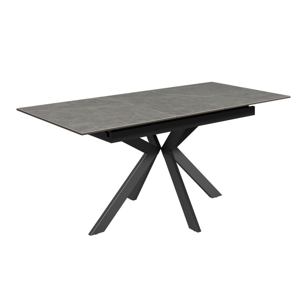 Aramis 130-170cm Matt Grey Ceramic Extending Dining Table