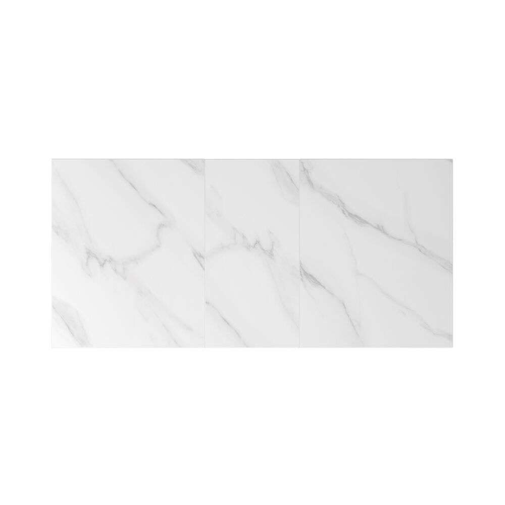 Aramis 130-170cm Gloss White Marble Ceramic Extending Dining Table - Image 5