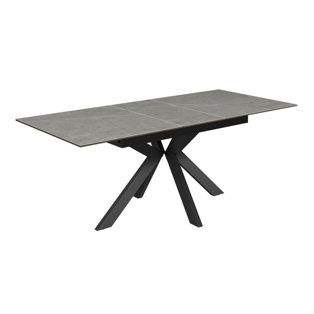 Aramis 160-200cm Matt Grey Ceramic Extending Dining Table