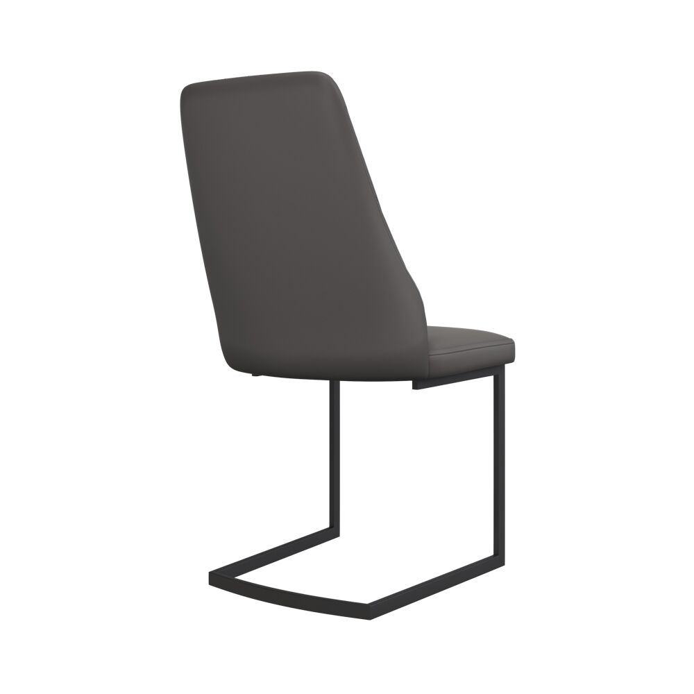 Castello Dark Grey Leather Dining Chair - Image 2