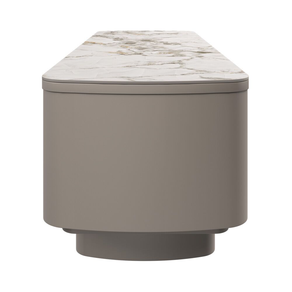 Castello White Ceramic TV Unit - Image 4