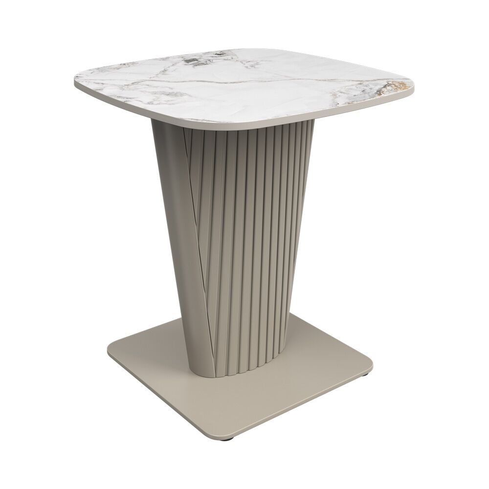 Castello White Ceramic Side Table
