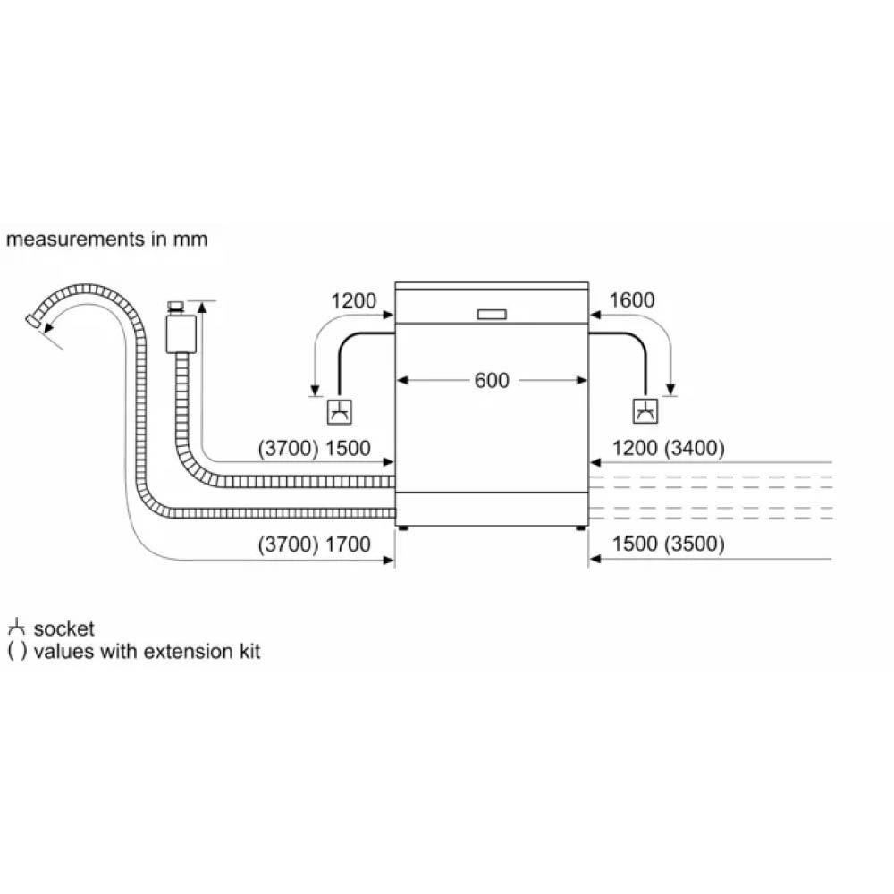 Siemens IQ-300 SN73HX10VG Wifi Connected Fully Integrated Full Size Dishwasher - Stainless Steel / Black Control Panel - Image 9