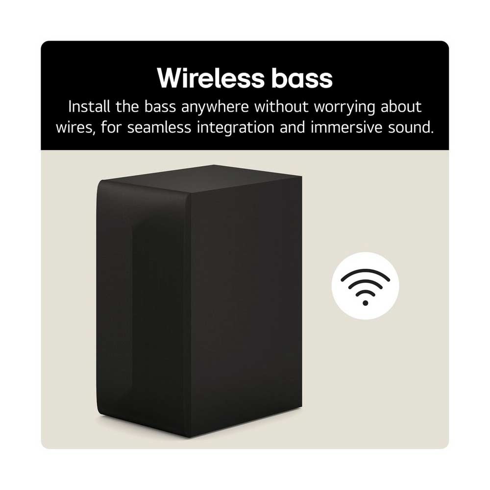 LG US70TY.AGBRLLK Wireless 3.1.1ch Soundbar & Subwoofer - Black (2025) - Image 2