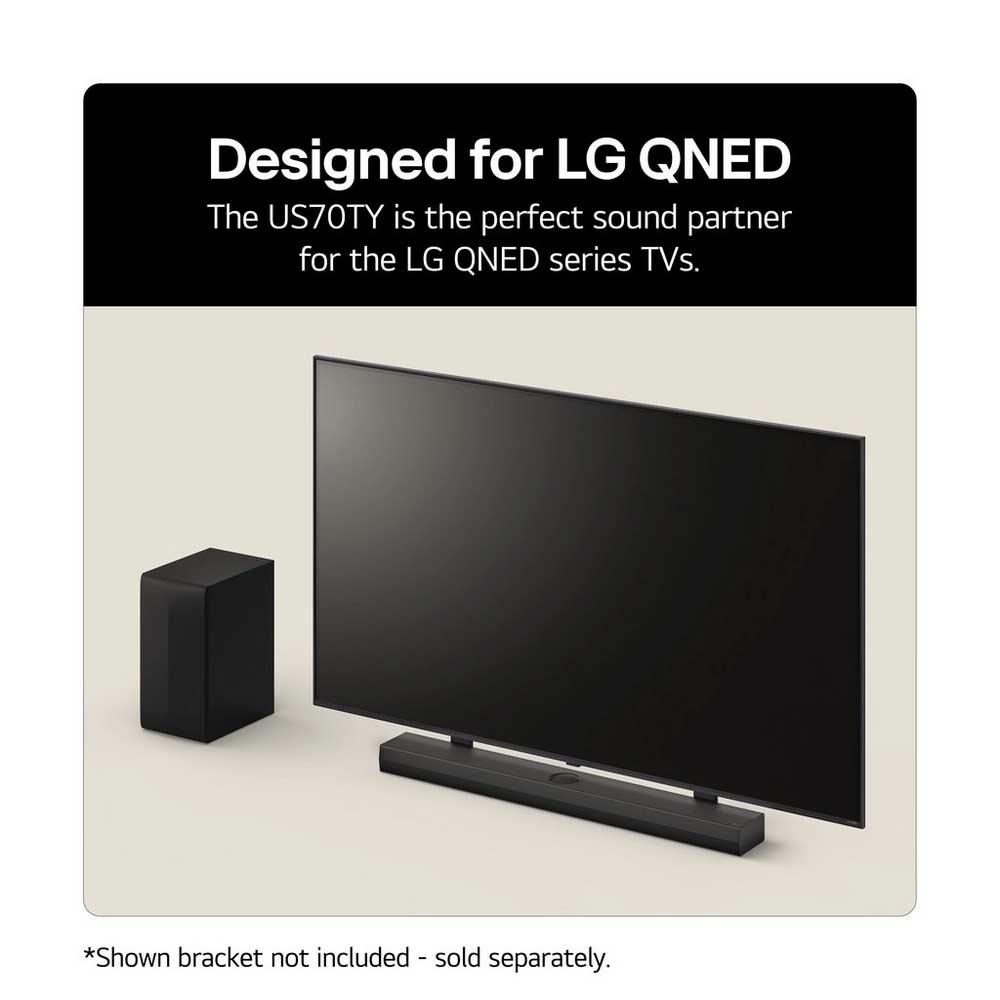 LG US70TY.AGBRLLK Wireless 3.1.1ch Soundbar & Subwoofer - Black (2025) - Image 4