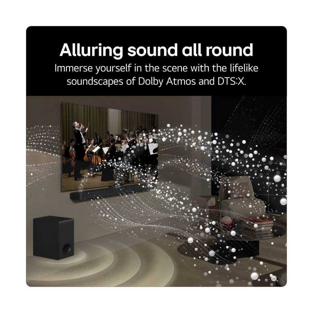LG US90TY Wireless5.1.3ch Soundbar & Subwoofer - Black (2025) - Image 3