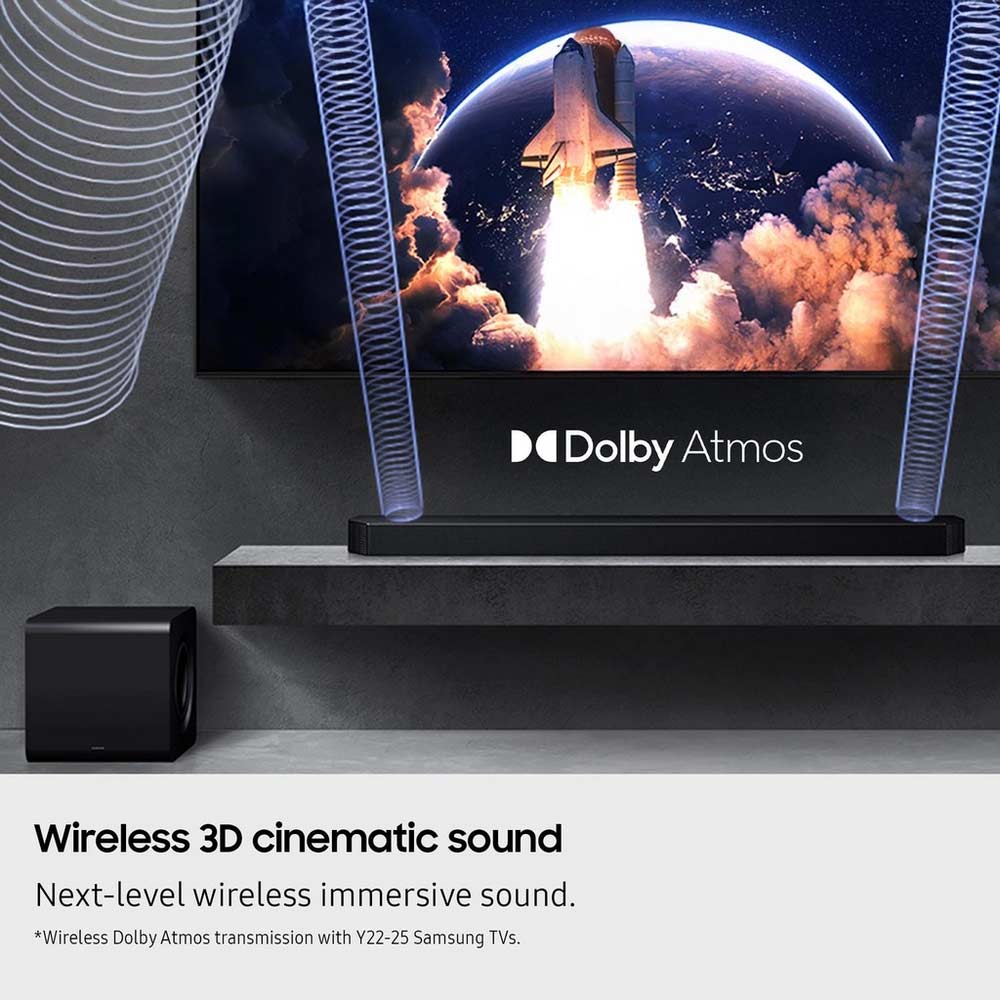 Samsung HW-Q800F/XU 5.1.2ch Q-Series Soundbar with Subwoofer - Black (2025) - Image 4