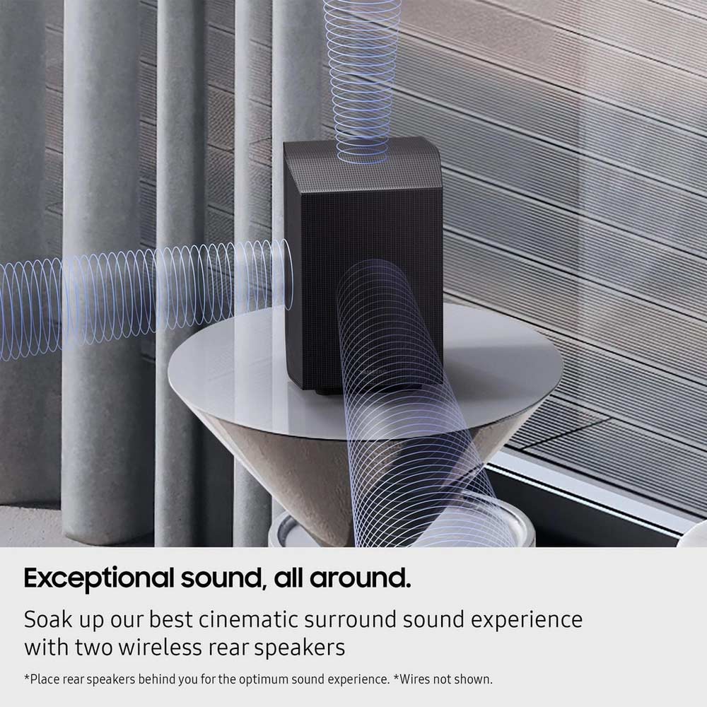 Samsung HW-Q990F/XU 11.1.4ch Q-Series Soundbar with Subwoofer & Rear Speakers - Titan Black (2025) - Image 5