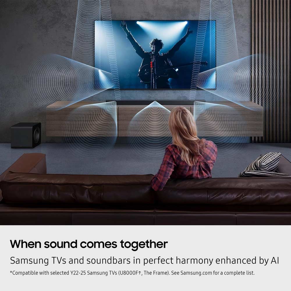 Samsung HW-QS700F/XU 3.1.2ch Q-Series Soundbar with Subwoofer - Titan Black (2025) - Image 4
