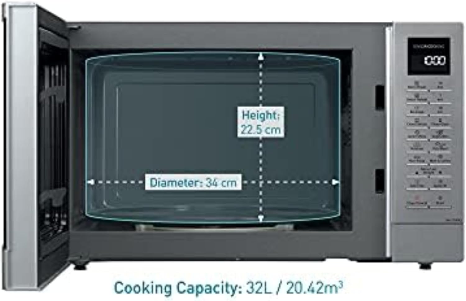 Panasonic NN-ST48KSBPQ 1000W 32L Solo Microwave - Silver - Image 4