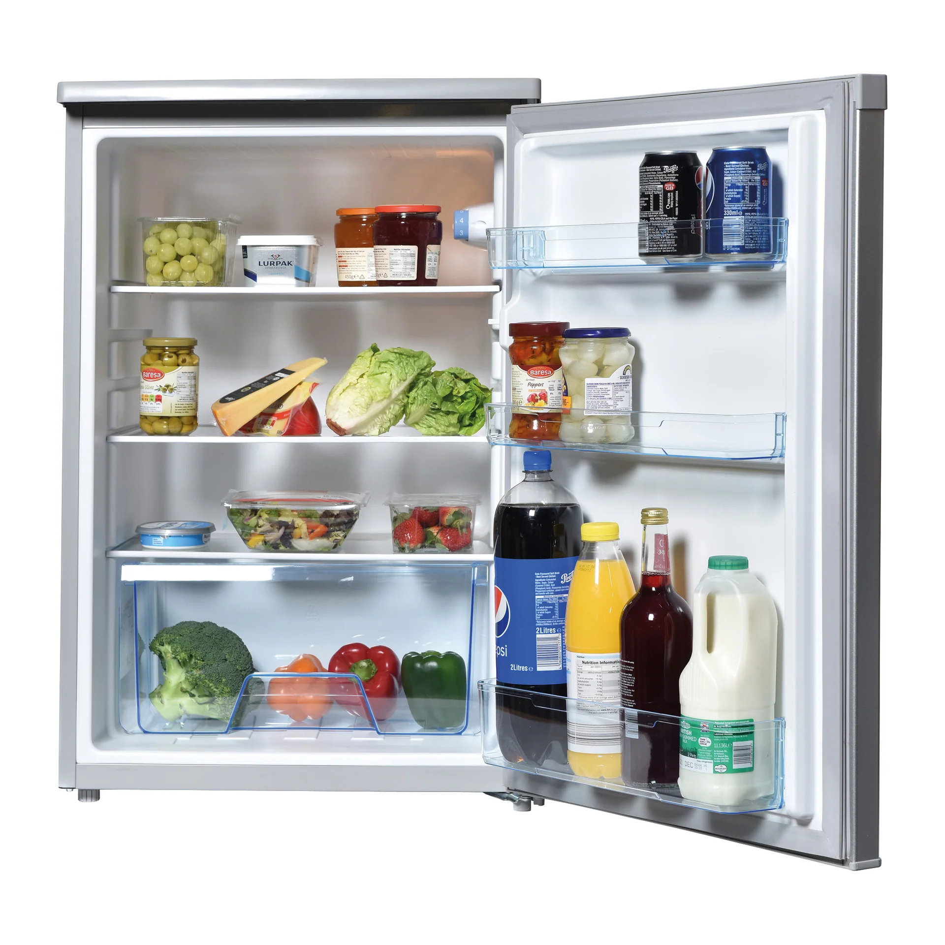 Statesman L255S 55cm Under Counter Larder Fridge - Silver - Image 2
