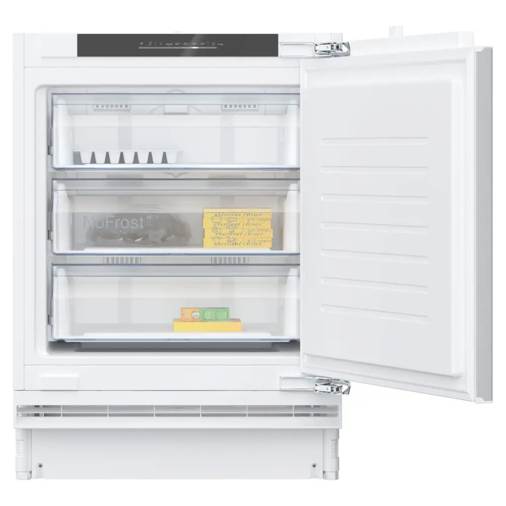 NEFF N50 GU7212FE0G Integrated Frost Free Under Counter Freezer with Fixed Door Fixing Kit