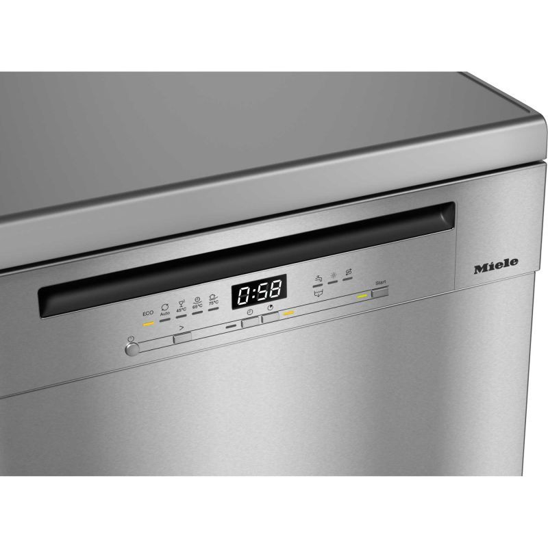 Miele G5811 SC Front Active Plus Freestanding Dishwasher-Clean Steel - Image 3
