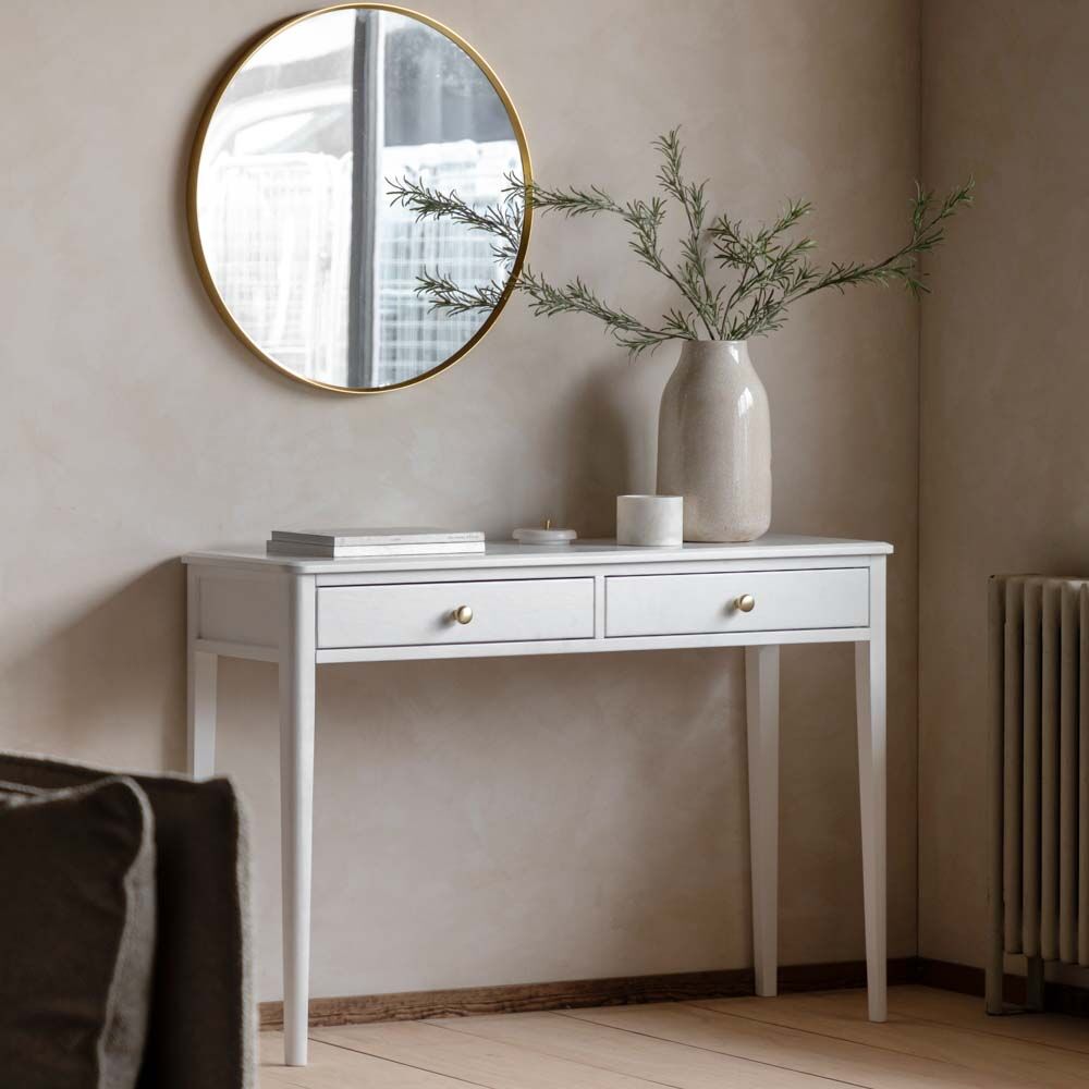 Arla 2 Drawer Console Table White