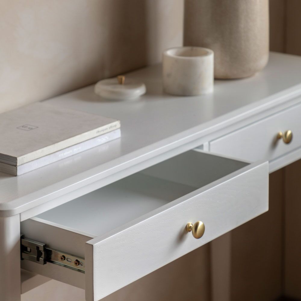 Arla 2 Drawer Console Table White - Image 3