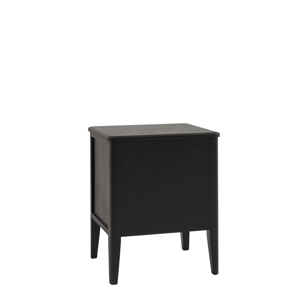 Arla 2 Drawer Bedside Table Black - Image 7