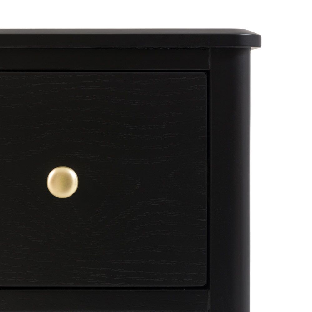 Arla 3 Drawer Chest of Drawers Black - Image 6