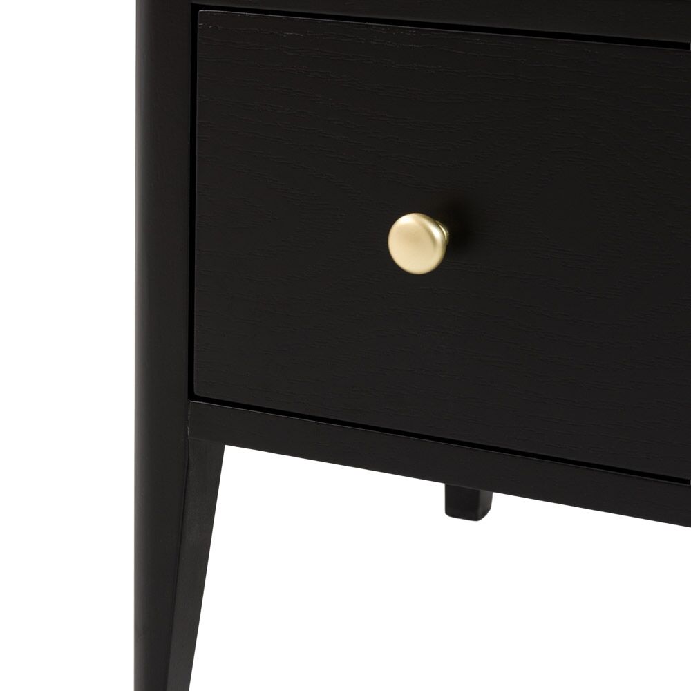 Arla 3 Drawer Chest of Drawers Black - Image 7
