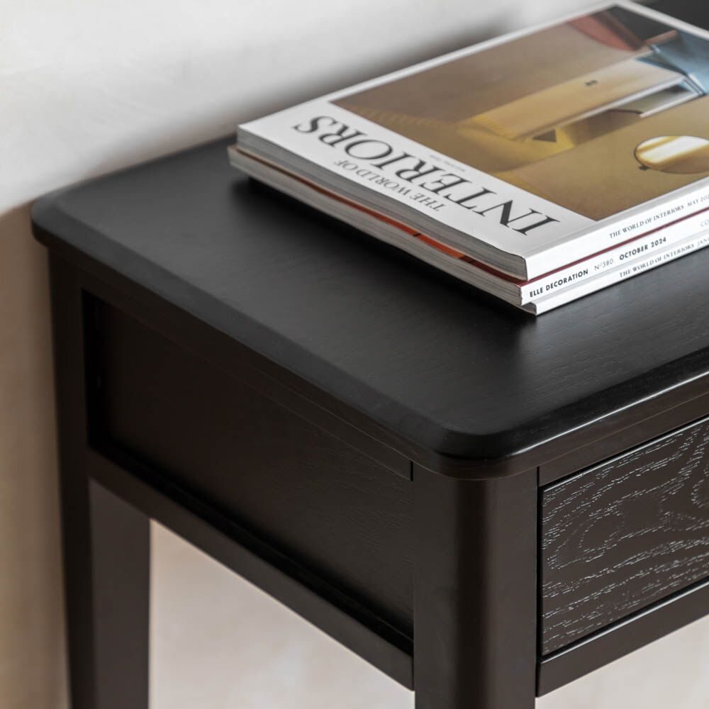Arla 2 Drawer Console Table Black - Image 3