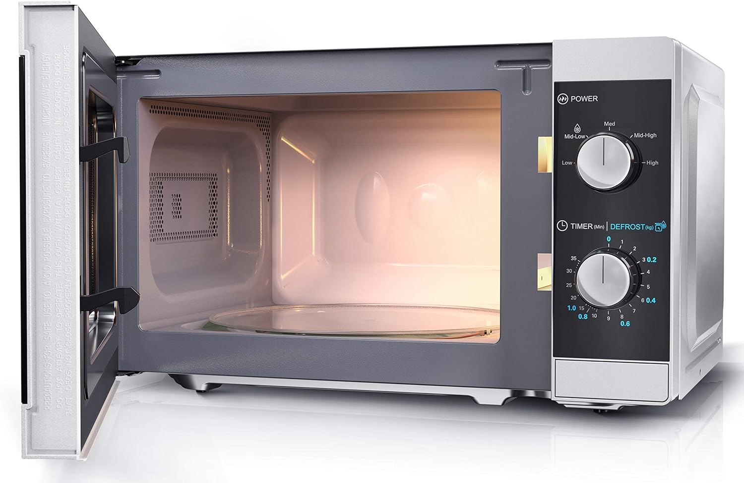 Sharp YC-MS01U-S 20L 800W Microwave - Silver - Image 2