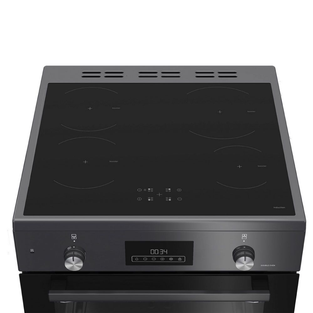 Blomberg HIRN651N 60cm Double Oven Electric Cooker with Induction Hob - Anthracite - Image 3
