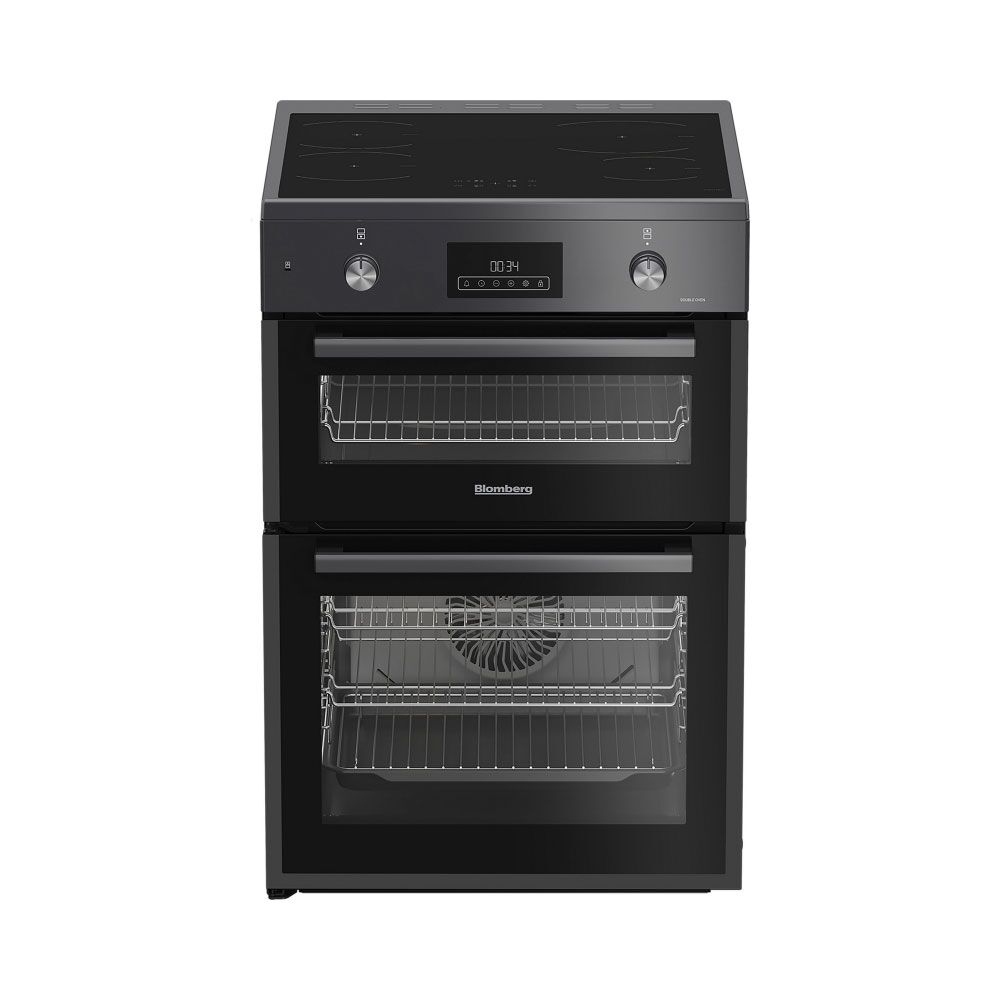 Blomberg HIRN651N 60cm Double Oven Electric Cooker with Induction Hob - Anthracite