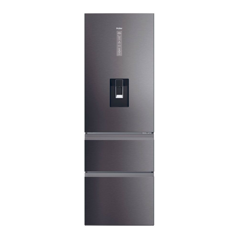 Haier HTW5618EWMP 59.5cm 60/40 Frost Free Fridge Freezer - Dark Inox
