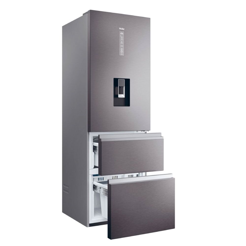 Haier HTW5618EWMP 59.5cm 60/40 Frost Free Fridge Freezer - Dark Inox - Image 3