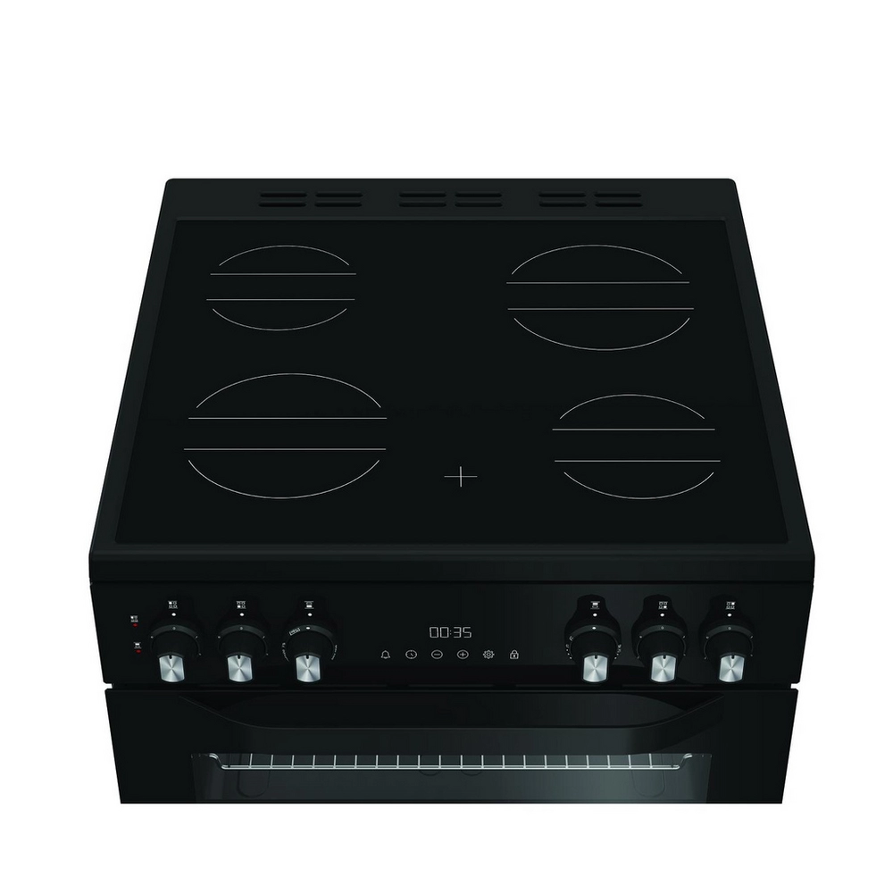 Hotpoint HDE6VDC2B1 60cm Double Oven Electric Cooker with Ceramic Hob - Black - Image 4
