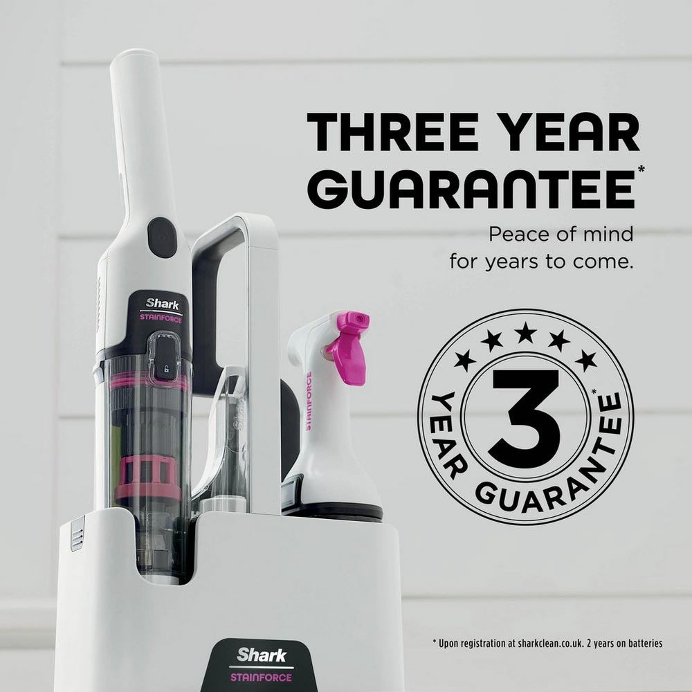 Shark HX100UKT Shark StainForce Cordless Stain-Destroying Spot Cleaner - White - Image 2