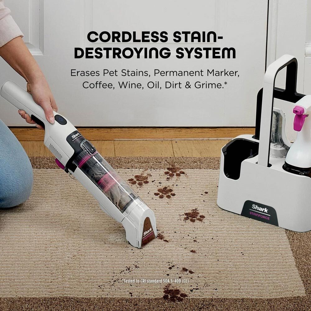Shark HX100UKT Shark StainForce Cordless Stain-Destroying Spot Cleaner - White - Image 3