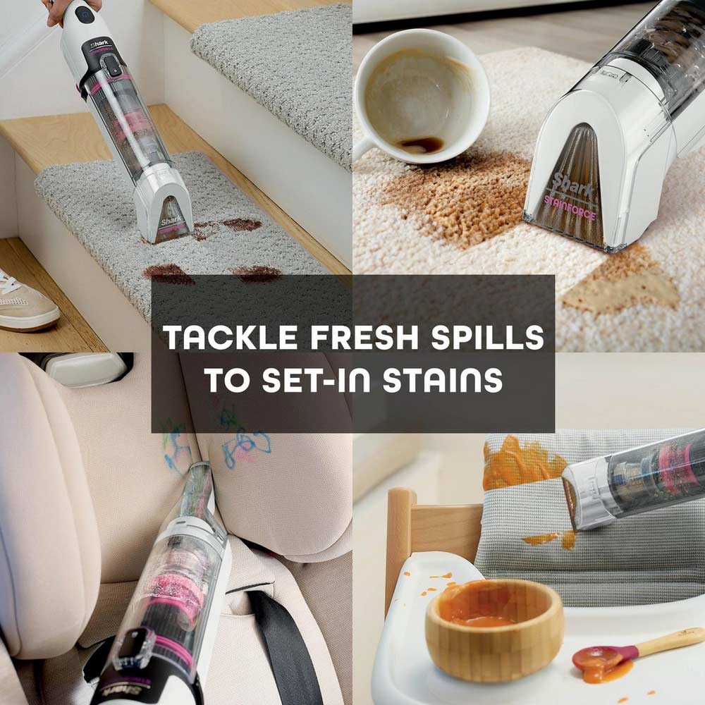 Shark HX100UKT Shark StainForce Cordless Stain-Destroying Spot Cleaner - White - Image 5