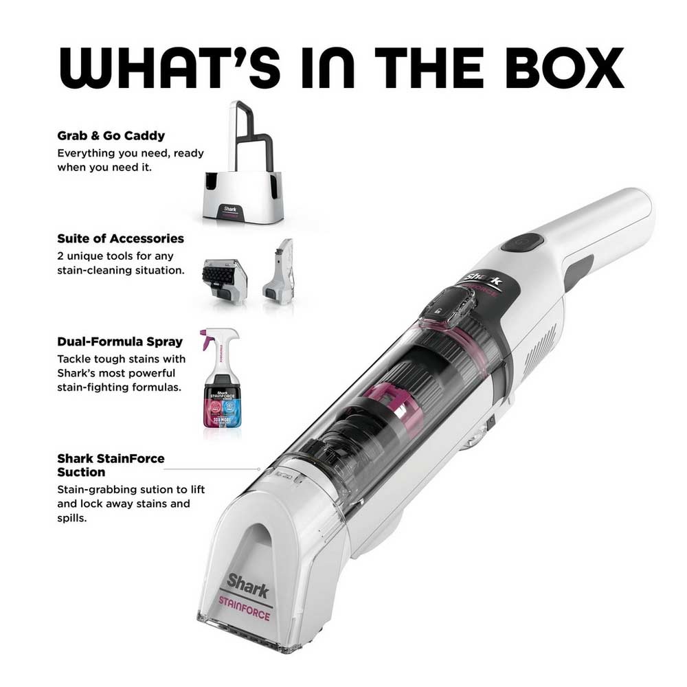 Shark HX100UKT Shark StainForce Cordless Stain-Destroying Spot Cleaner - White - Image 6